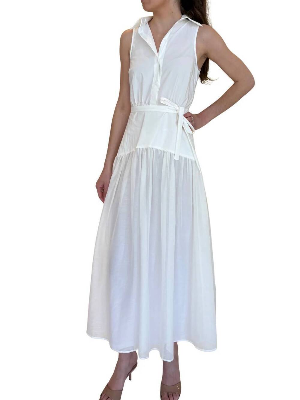 NEW BEATRICE .B sleeveless maxi dress in white